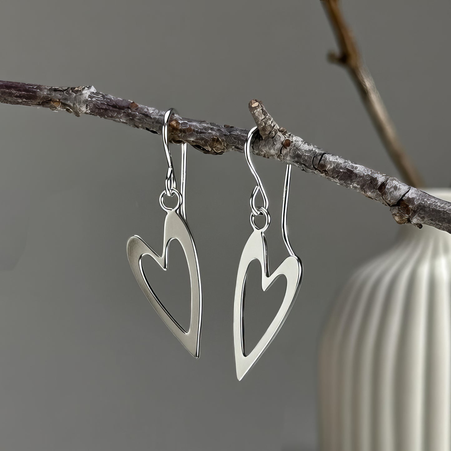 Open Heart Earrings