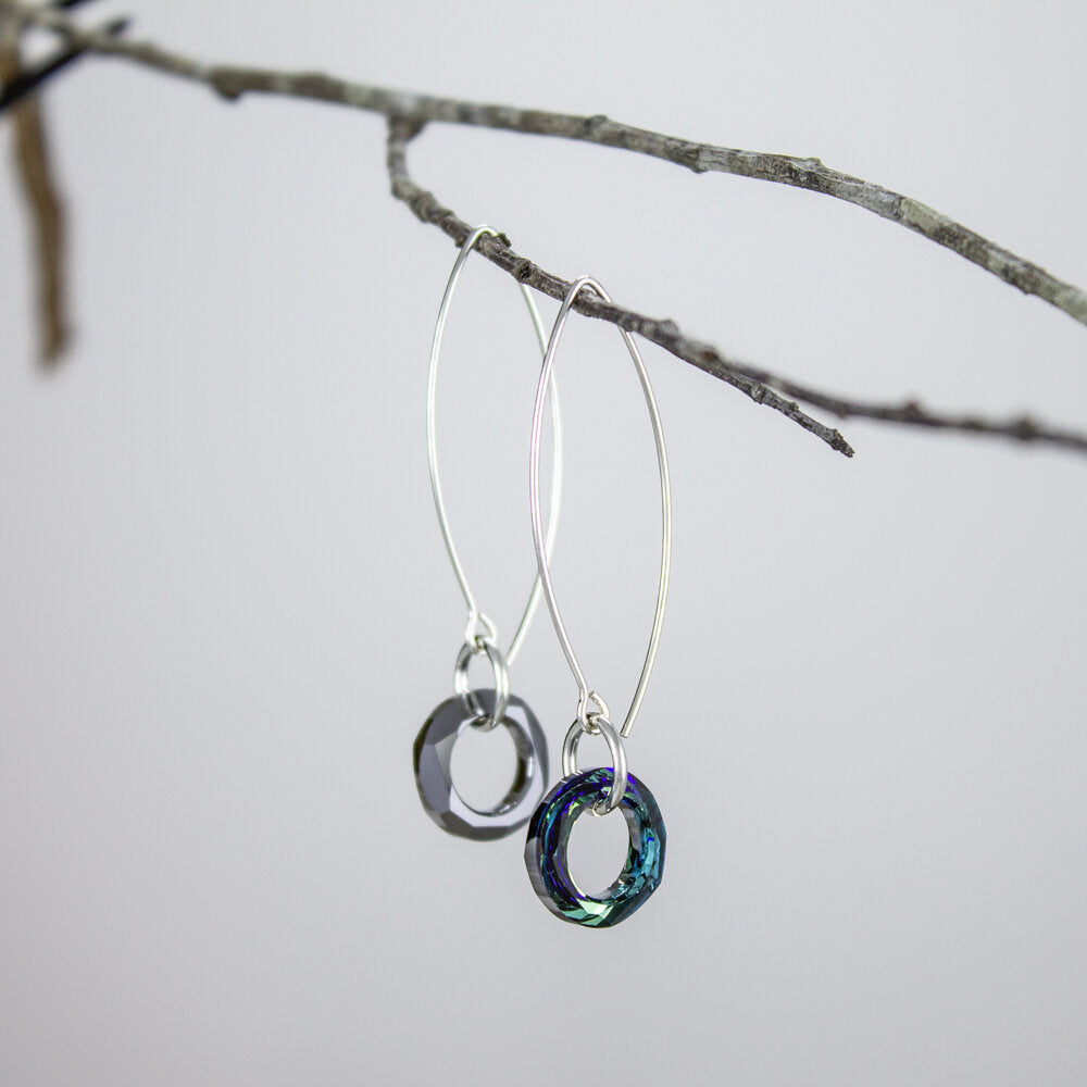 Blue Swarovski Crystal Earrings