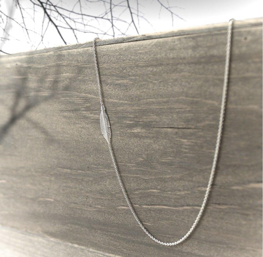 Asymmetrical Feather Necklace
