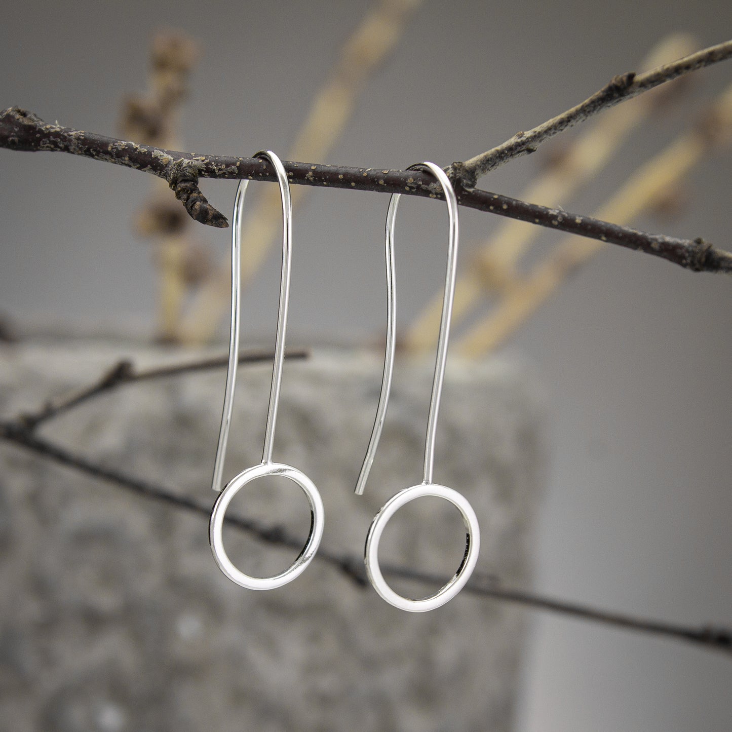 Curved-Back Circle Earrings