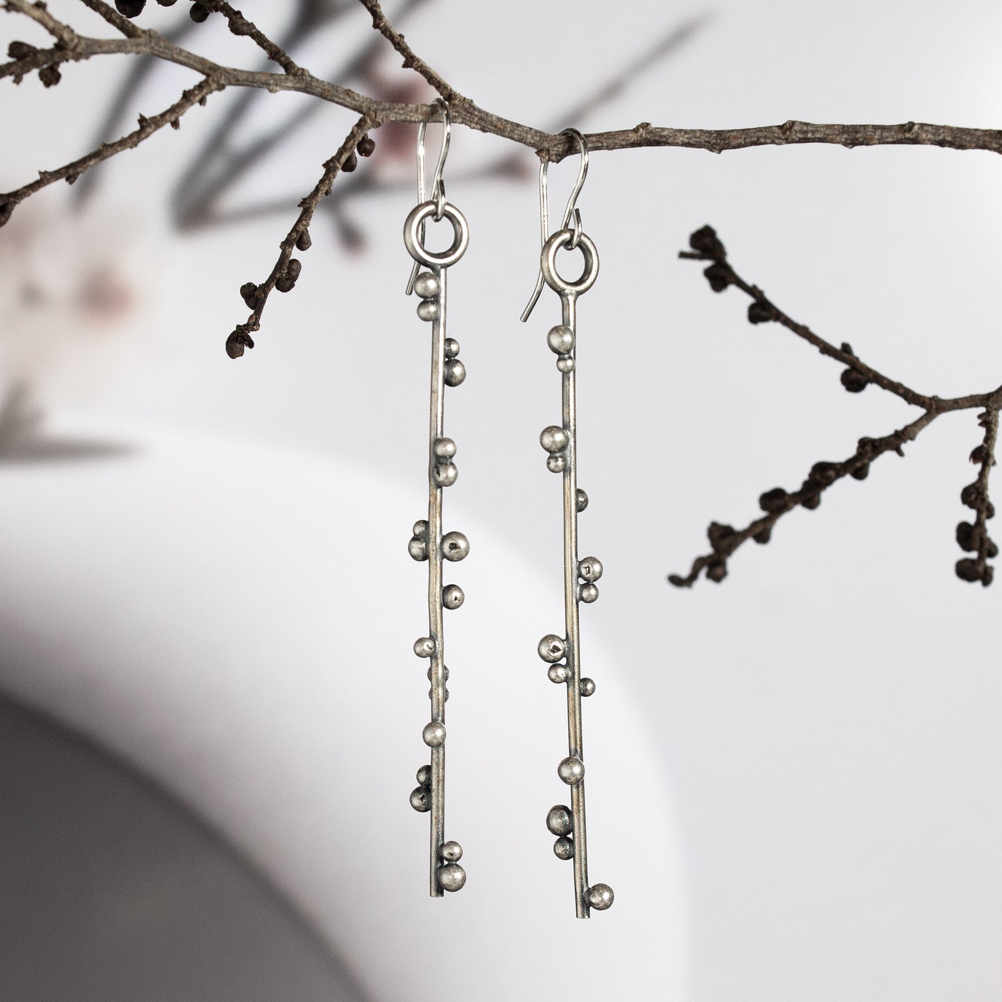 Sterling Granulation Earrings