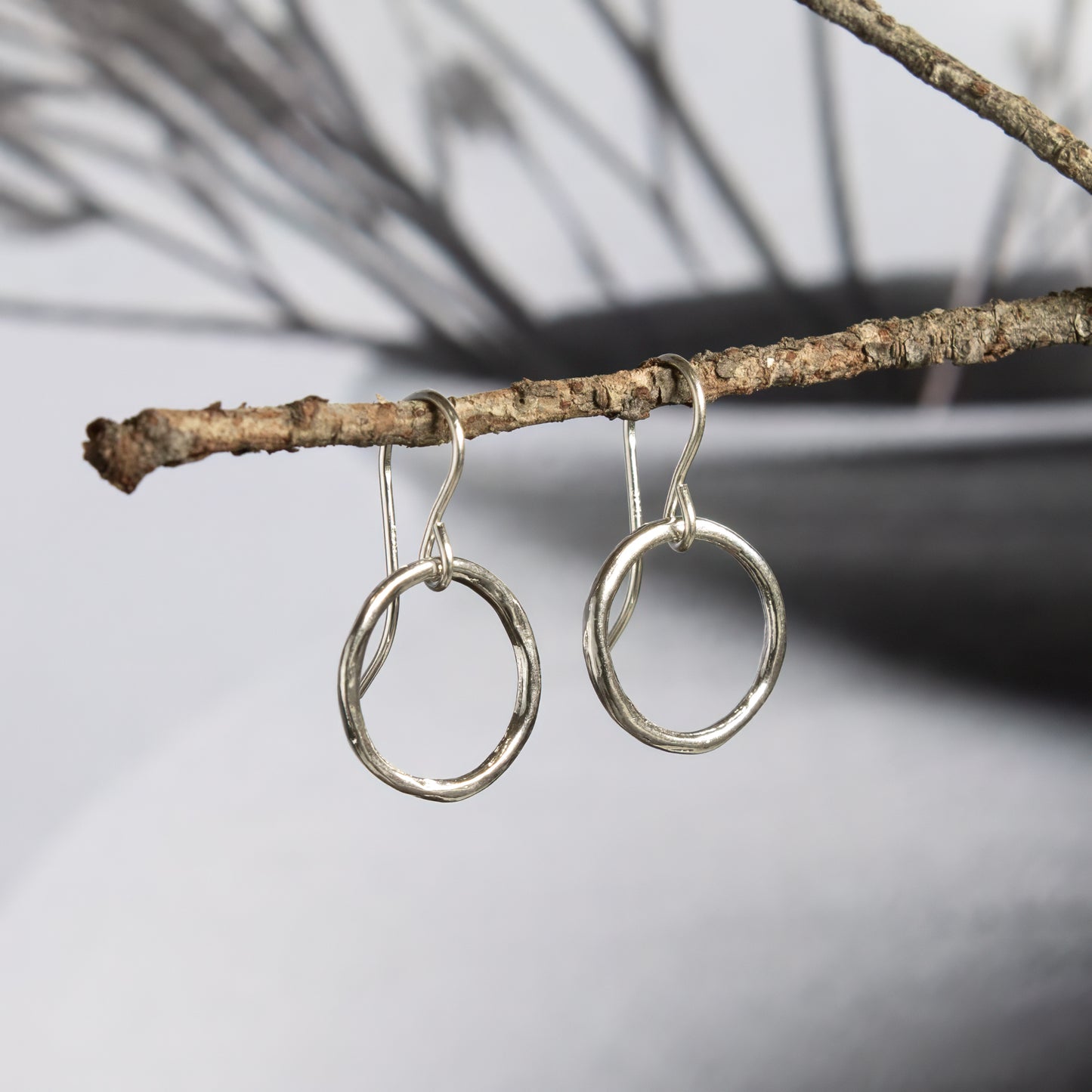 Textured Circle Earrings