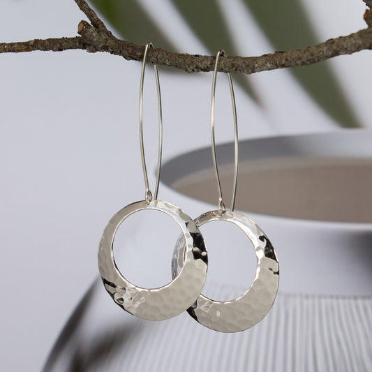 Hammered Sterling Earrings