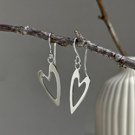 Open Heart Earrings
