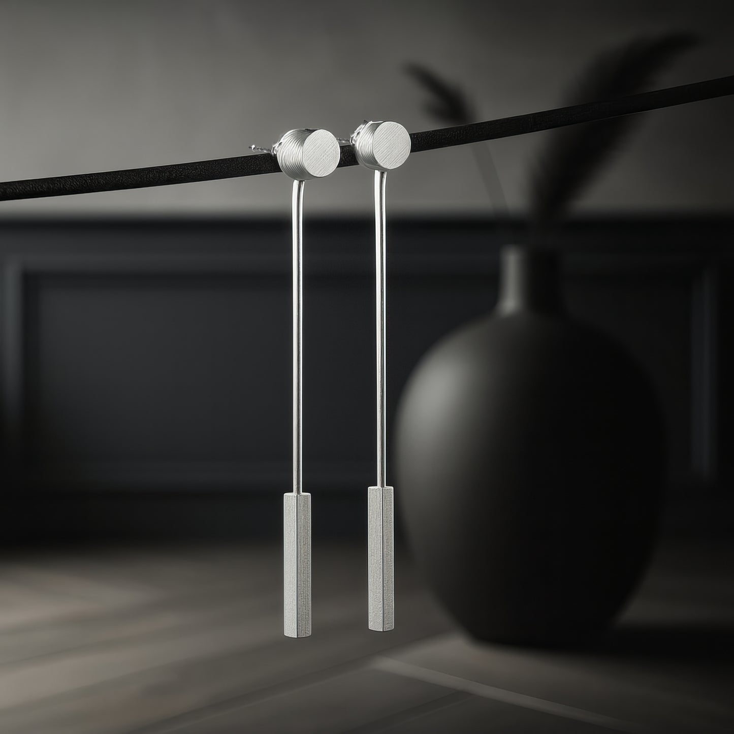 Circle Stud Drop Earrings