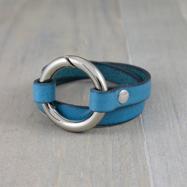 Distressed Blue Spring Gate Bracelet