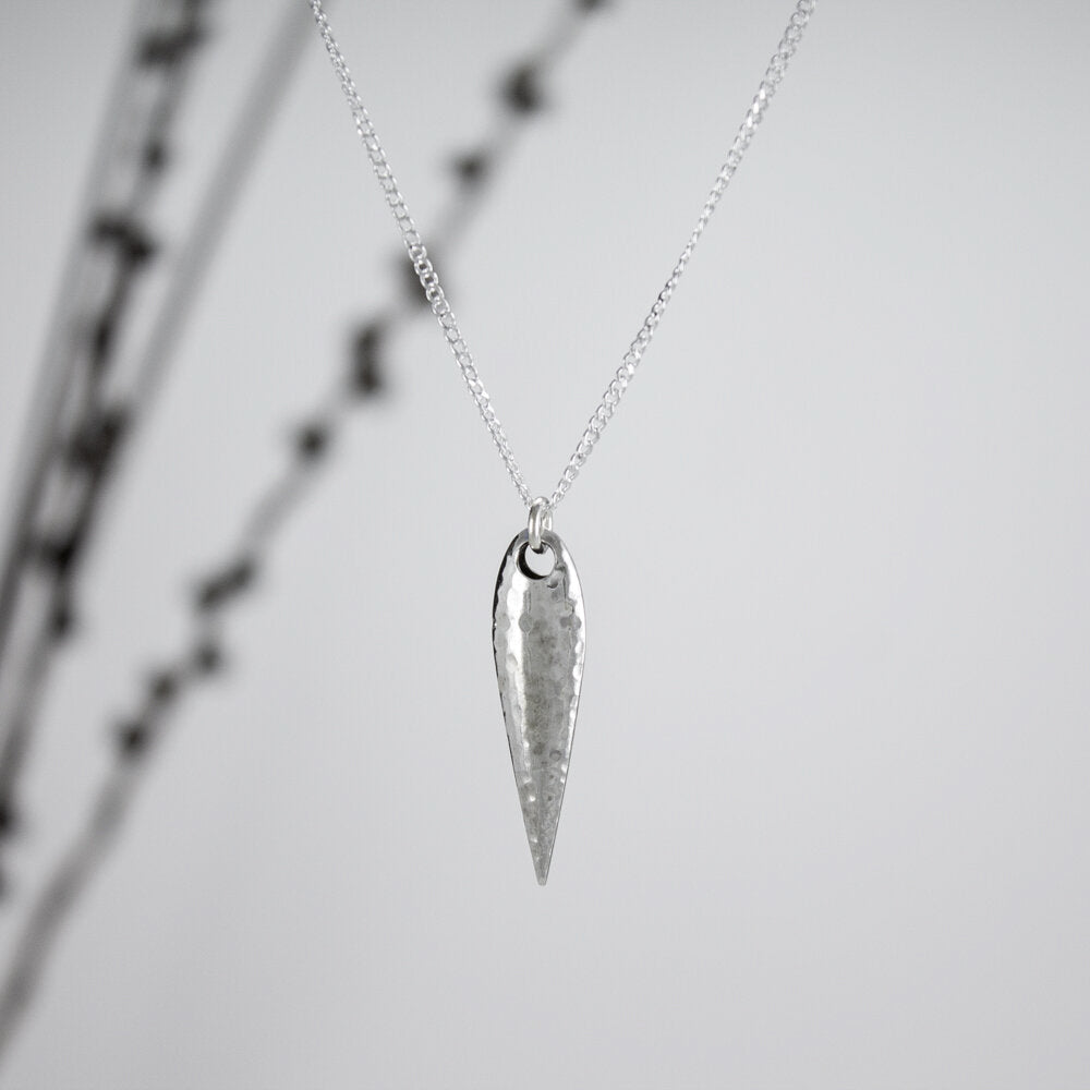 Hollow Hammered Spike Pendant