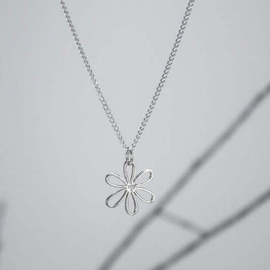 Sterling Daisy Pendant