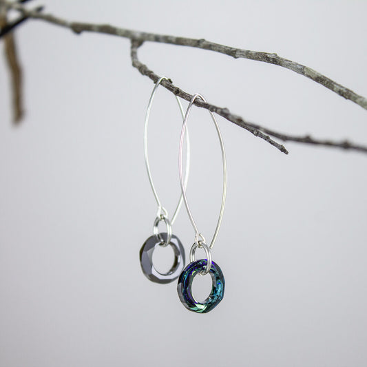 Blue Swarovski Crystal Earrings