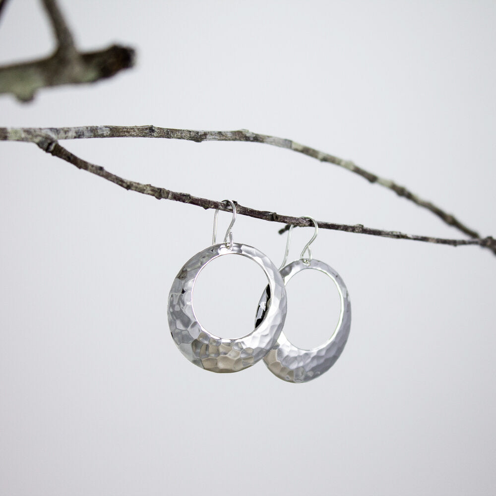 Hammered Circle Earrings