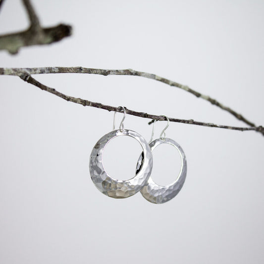 Hammered Circle Earrings