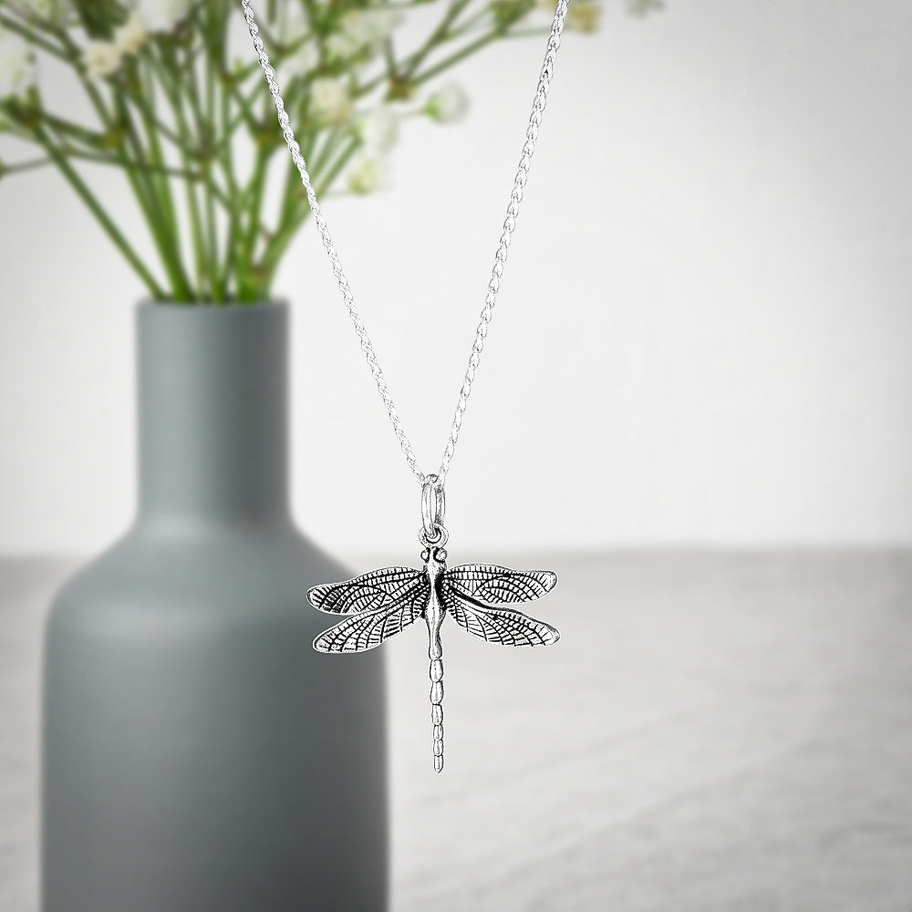 Sterling Dragonfly Necklace