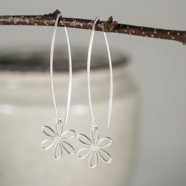 Sterling Daisy Earrings