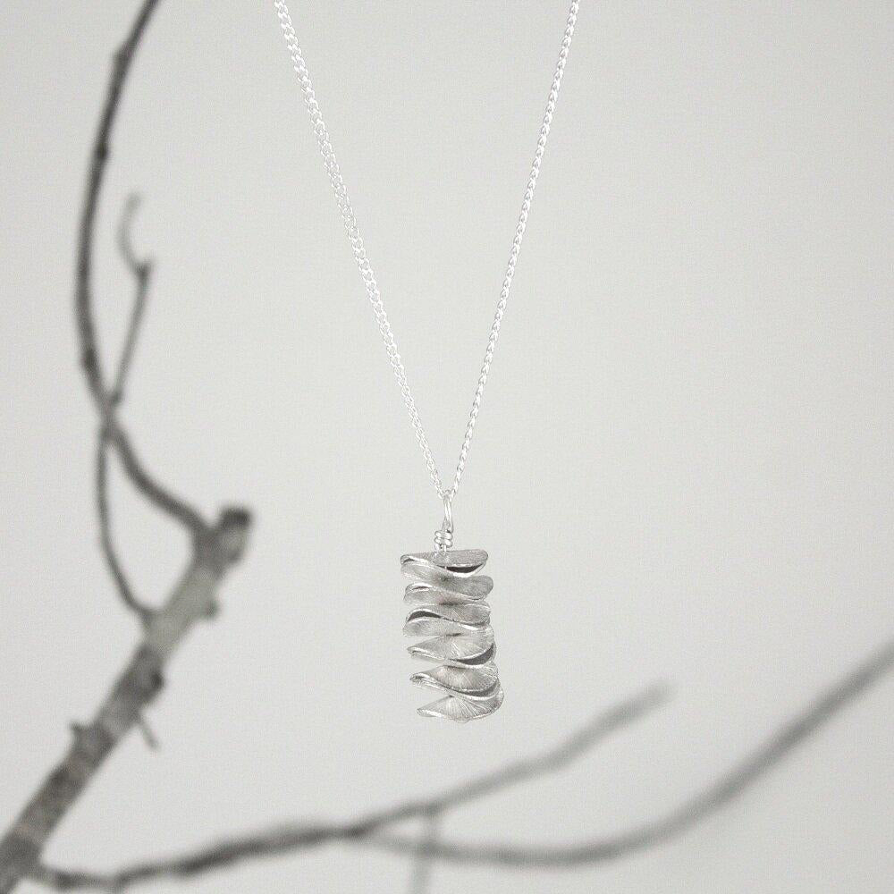 Sterling Textured Stack Necklace