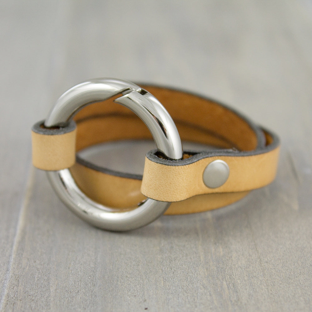 Camel Brown Spring Gate Bracelet