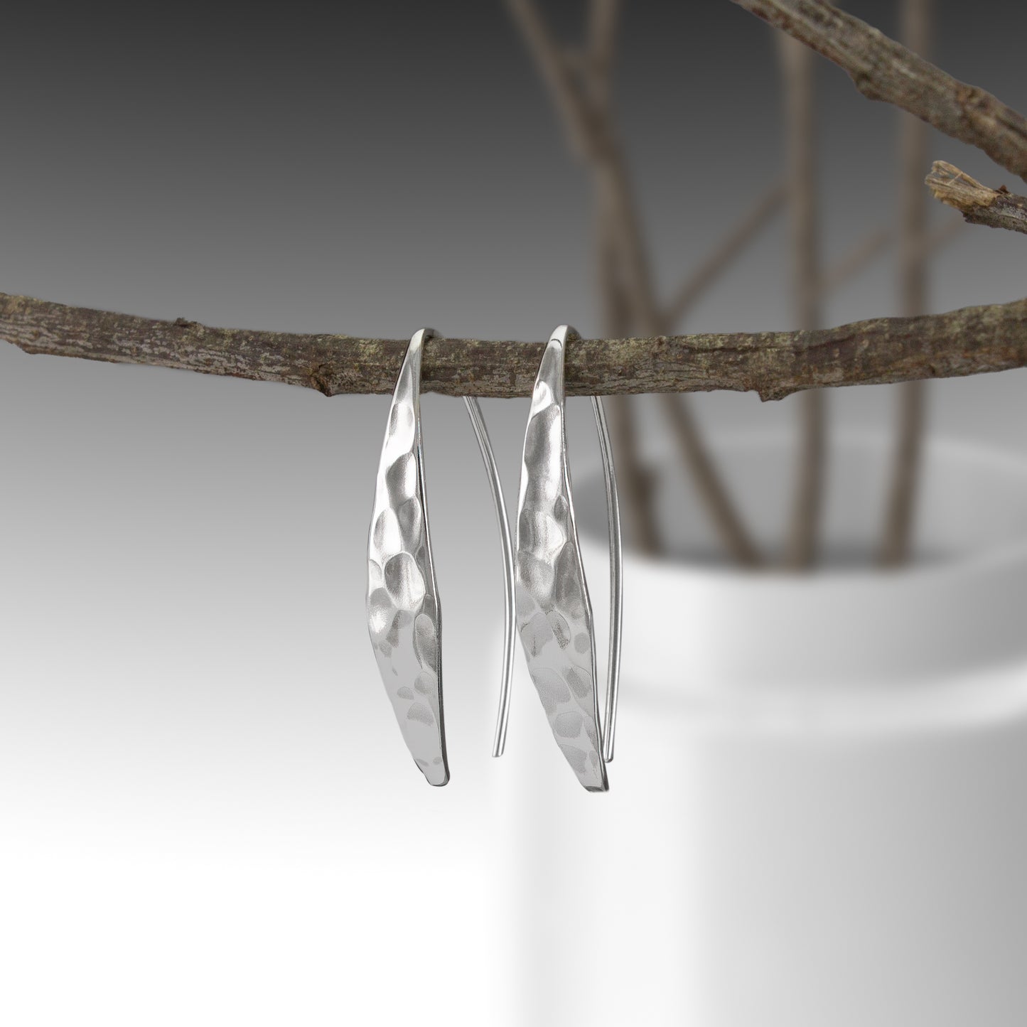 Hammered Arc Earrings