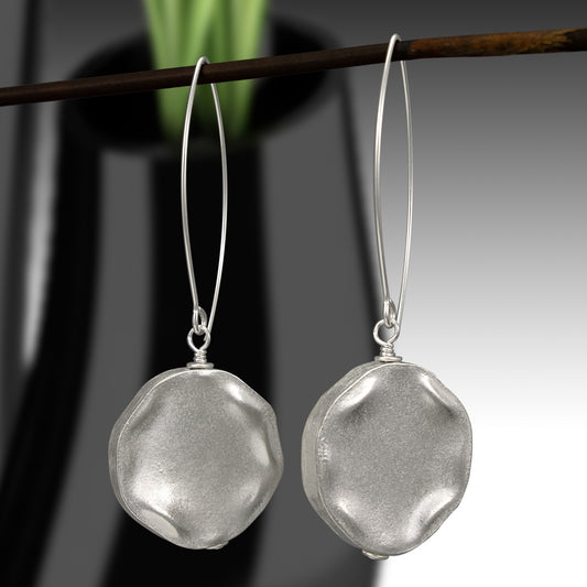 Hollow Sterling Circle Earrings